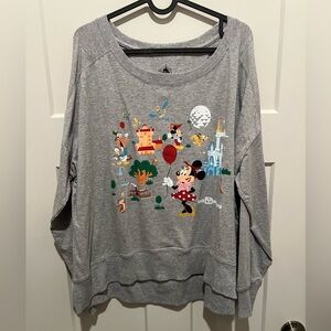 Disney Gray Sweatshirt with Castle Logo